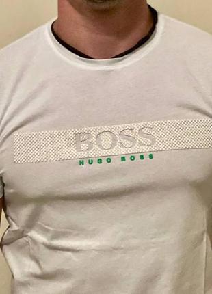 Мужская футболка boss белая 150433 фото
