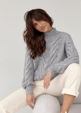 Теплий жіночий светр напівшерстяний  | теплый женский свитер полушерстяной