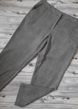 Штани-штани принт гусяча лапка карта віскоза