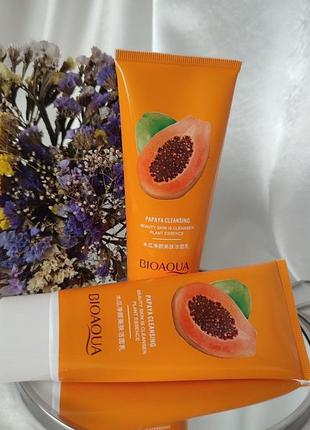 Пінка для вмивання на основі екстракту папаї bioaqua papaya cleansing