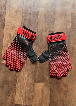 Рукавички adidas predator fh7295 розмір 9 оригінал червоно чорні футбольні1 фото