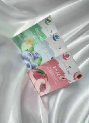 Киснева маска sersanlove 100 g / чорниця / огірок / персик