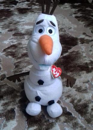 Olaf ty frozen disney сніговик олаф снеговик "холодное сердце". ty sparkle original