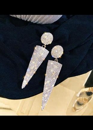 Сережки с кристаллами