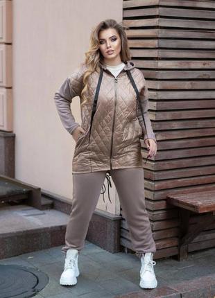 Жіночий костюм куртка і штани 4 кольори4 фото