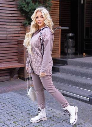 Жіночий костюм куртка і штани 4 кольори2 фото