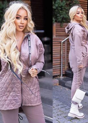 Стильний жіночий костюм куртка і штани 4 кольори6 фото