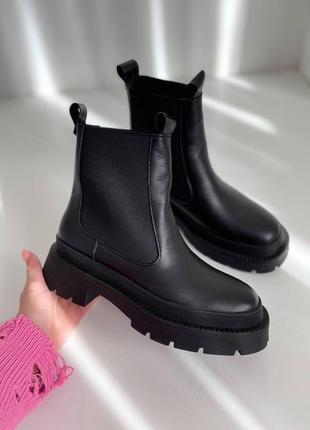 Ботинки челси натуральная кожа зима