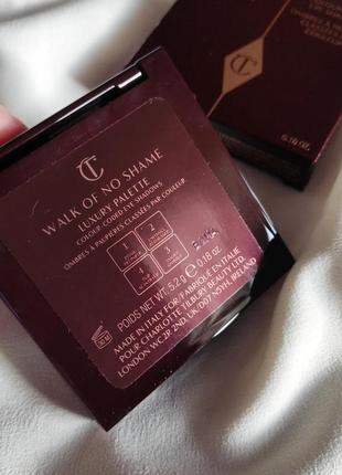 Розкішна палетка тіней charlotte tilbury luxury eyeshadow palette - walk of no shame9 фото