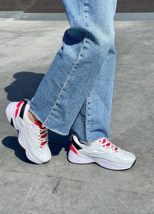 Кросівки жіночі  pewter nike m2k tekno ‘white red’