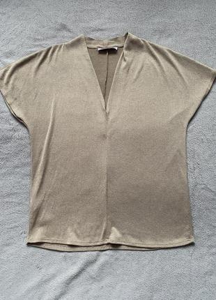 Футболка коричневая мокко базовая блуза вискоза