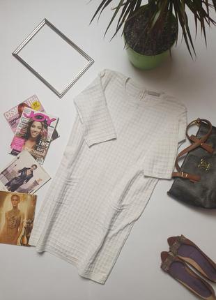 Біле плаття оверсайз прямого крою stefanel