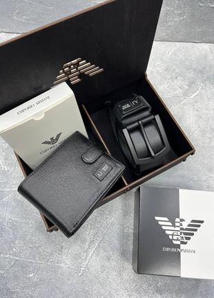 Подарочный набор armani(ремень + кошелек)