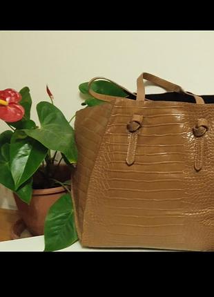 Сумка кож.зам,горчичного цвета