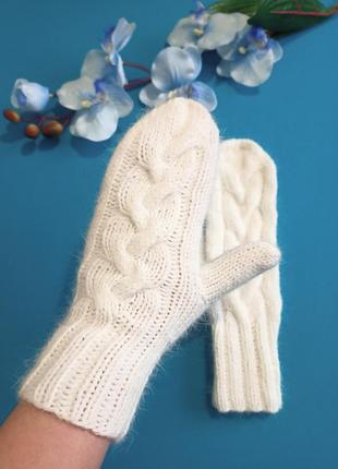 Рукавички  пух норки варежки ангора пухнасті ручної роботи