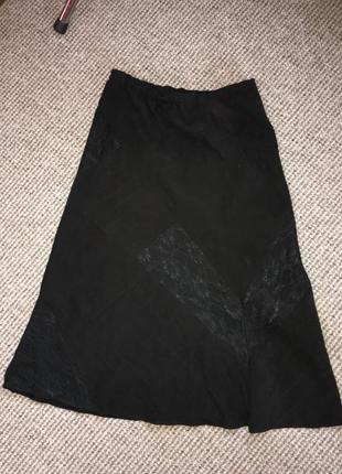 Оригинальная юбочка с гипюровыми вставками раз.14