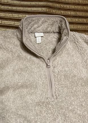 Кофта h&m fleece teddy zip hoodie тэдди флис тедди флисовая/флиска балахон/толстовка/худи/свитшот2 фото