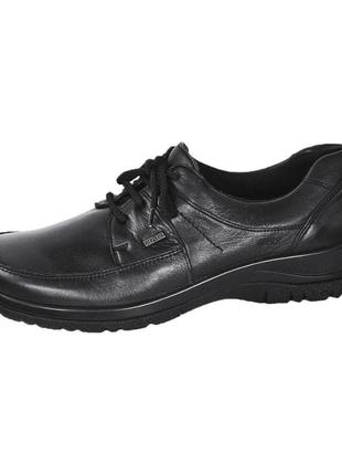 Туфли из мягкой кожи черные |alpina