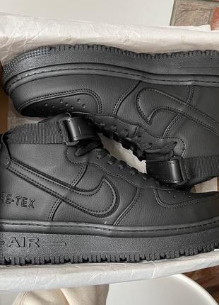 Распродажа! кожаные, зимние кроссовки ботинки черные nike air force 1 gore-tex black lunar . шкіряні, зимові кросівки черевики