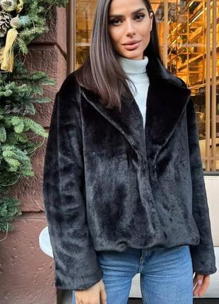 Есть видео шуба короткая под кролика осень теплая зима хаки милитари молоко белая черная шоколад