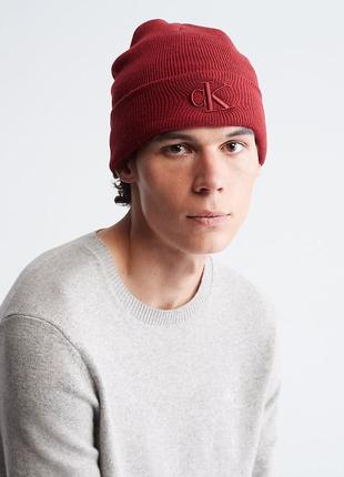 Новая зимняя шапка calvin klein ( ck red hat ) с америки