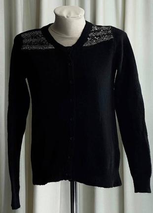 Теплая шерстяная кофта свитер кардиган