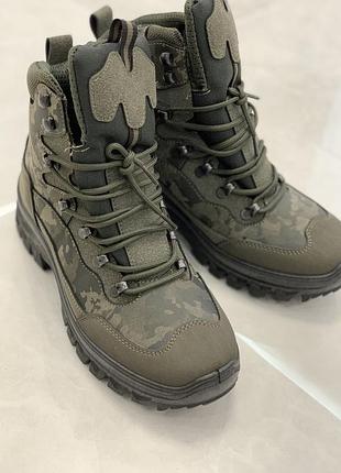 Берцы мужские камуфляжные зимние, на меху