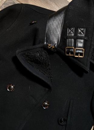 Мужское зимнее модное базовое черное пальто zara man размер s4 фото