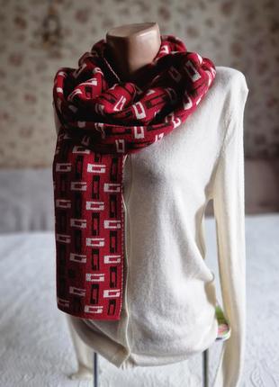 Женский шерстяной оригинальный шарф  guess  монограмм3 фото