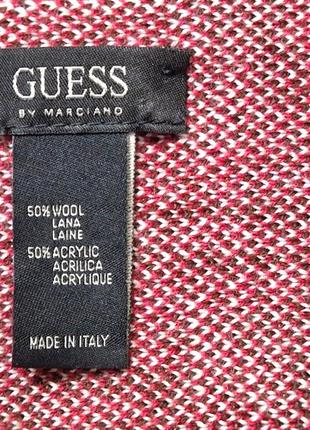 Женский шерстяной оригинальный шарф  guess  монограмм7 фото