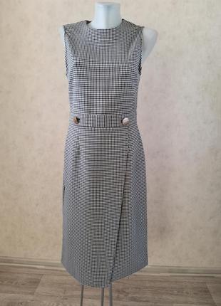 Стильна силуетна сукня в гусячу лапку h&m