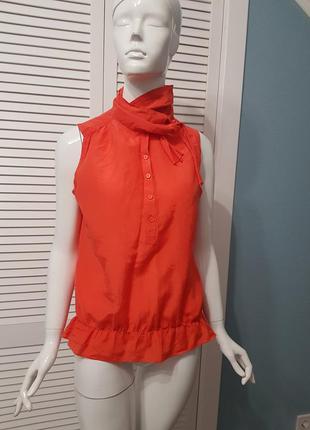 Легкая оригинальная необычная блуза шелк хлопок firetrap1 фото