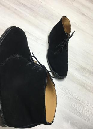 Luxury elite england кожаные замшевые мужские черные сапоги sanders в виде santoni