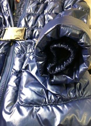 В наявності!!! стильне круте пальто зимове salty dog синій метал для дівчинок 104✅,110✅,116✅3 фото