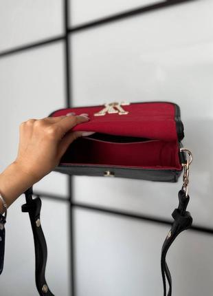 Женская черная сумка с ремешком через плечо 🆕сумка кросс боди4 фото