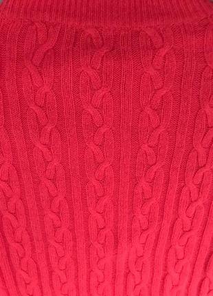 Теплый (шерсть, ангора) вязаный косами костюм (свитер юбка) красивого цвета, размер l10 фото