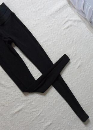 Стильные черные леггинсы лосины inside, xs размер.1 фото