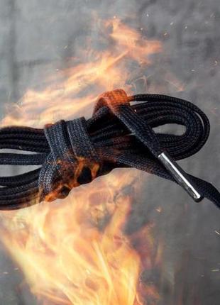 Кевларовые шнурки для обуви worker walker xtr pro плоские 8 мм черные4 фото