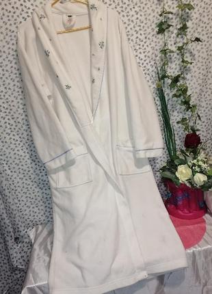 Халат с вышивкой женский теплый флисовый ( лот№80)