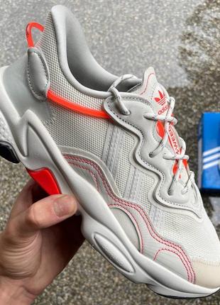 Кроссовки adidas ozweego grey &amp; orange