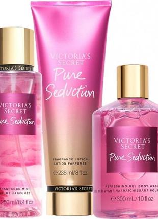 Набор pure seduction 250 ml  лосьон для тела парфюмированный мист спрей виктория сикрет victoria’s secret подарок подарочный набор1 фото