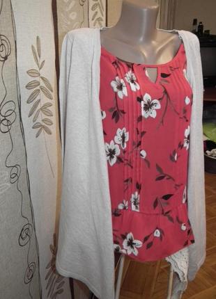 Ідеальна блуза,кофта-обманка 2 в 1 next,р. 12