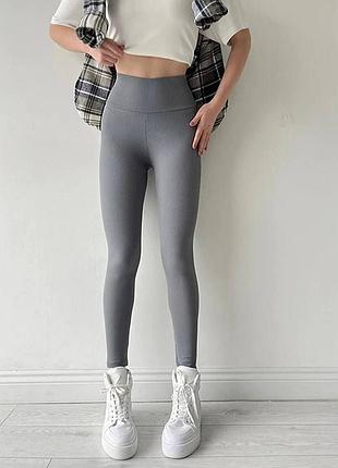 Утеплённые лосины с завышенной талией, черный, графит, олива, роза, беж, коричневый, мокко, размер: s, m, l,xl, xxl