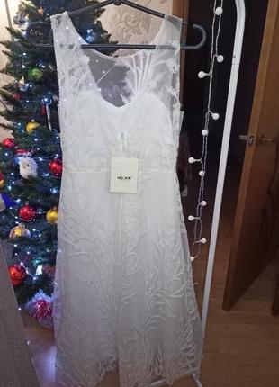 Сукня у білому кольорі на свято/ весілля / день народження.9 фото