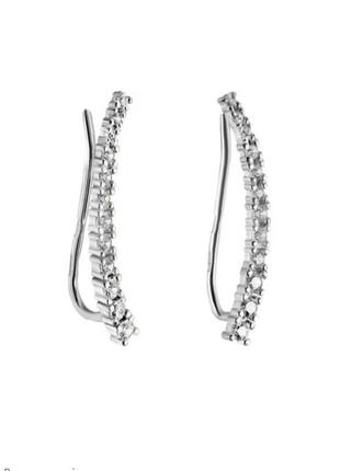 Серебряные серьги каффы