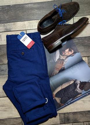 Мужские синие брюки чиносы tommy hilfiger зауженые размер 32/321 фото
