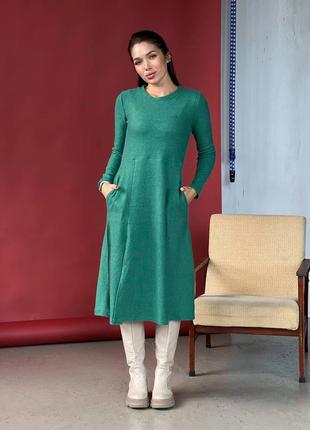 3 цвета  ⁇  базовое платье ангора меди с разрезами8 фото