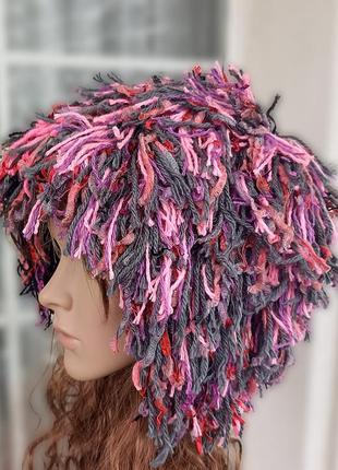 Шапка-перука - новорічна шапка - стильна шапка для жінок, чоловіків та підлітків - шапка - прикол