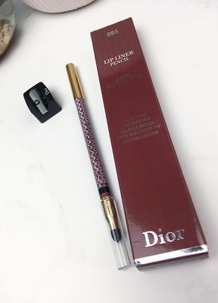 Олівець для губ dior lip liner pencil 095 brun/brown з точилкою