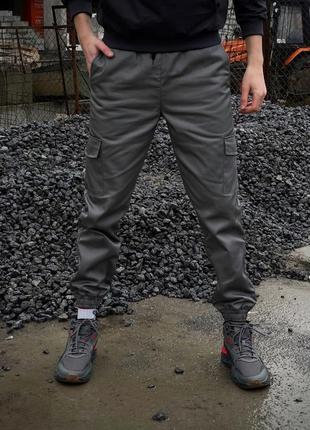 Штани карго утеплені, чоловічі брюки джогери котон на флісі❄️2 фото